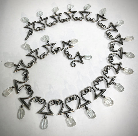 The Scroll Necklace With Aquamarine