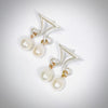 Scroll Earrings with Pearls