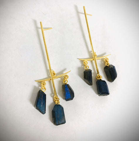 Medina Earrings With Labradorite Long